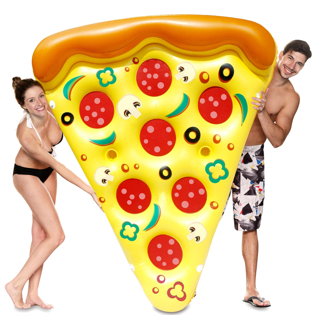 Inflatable Pizza Slice Pool Float with Cup Holders C147