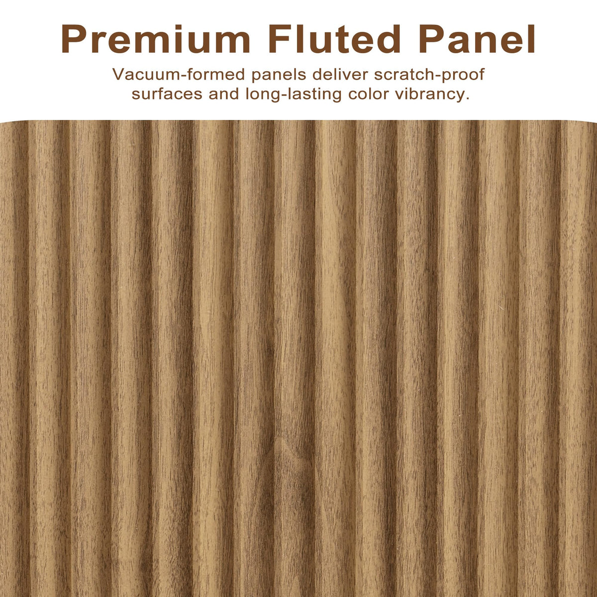 Natural Oak Fluted Wooden Sideboard Cabinet with 4 Doors R1632