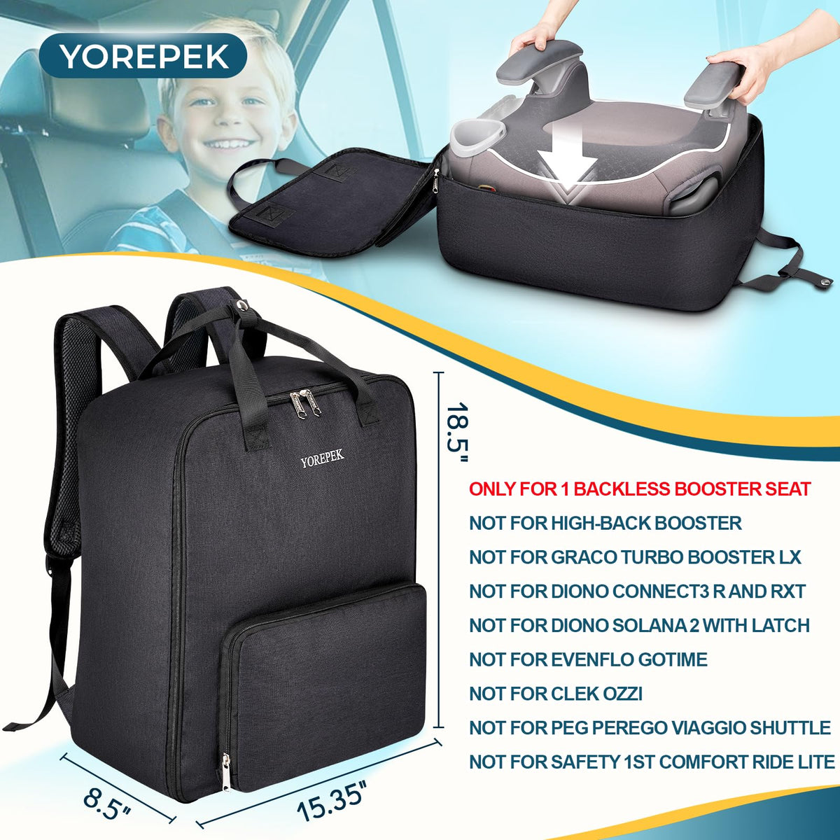 Padded Car Seat Travel Bag L9691
