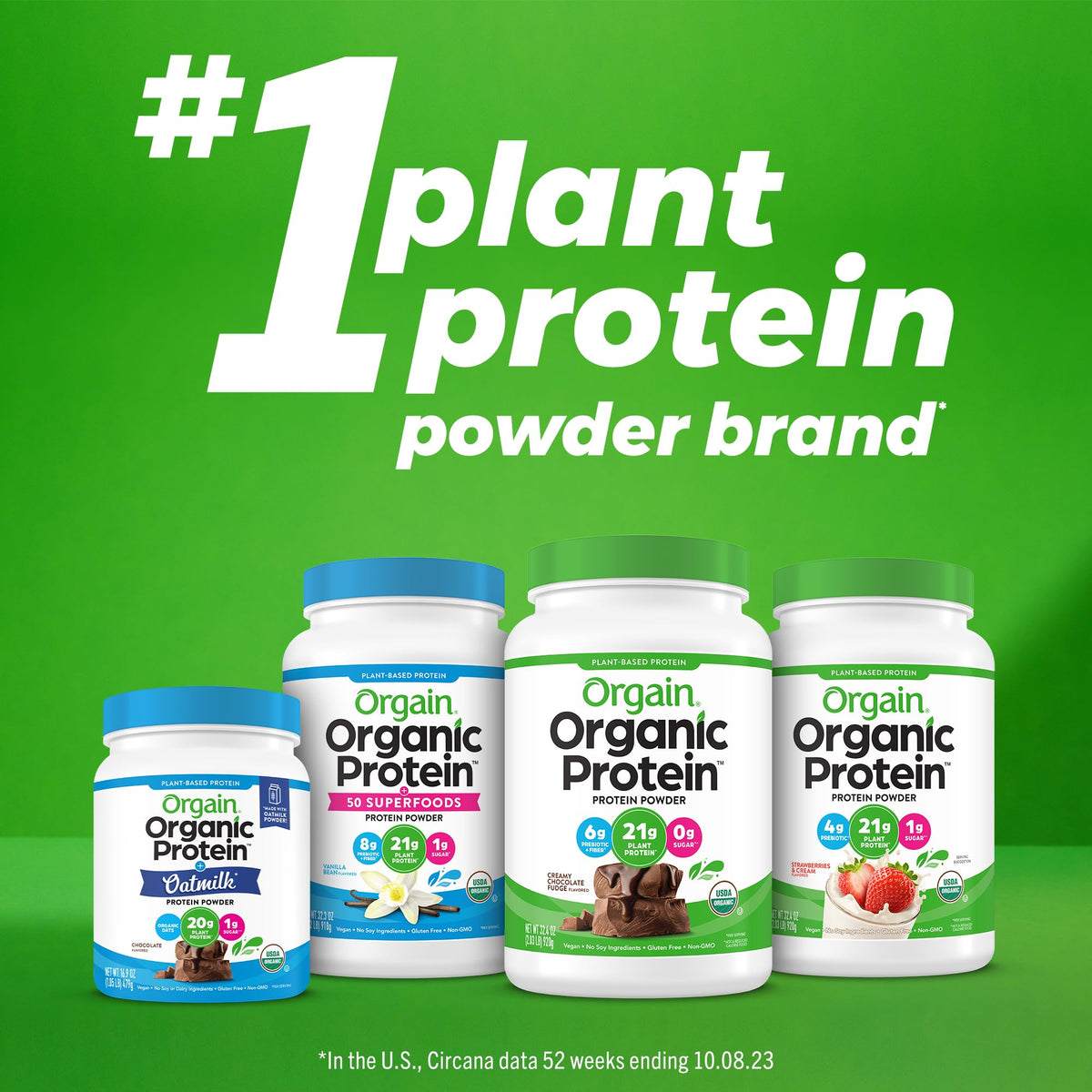 Organic Vegan Protein + Superfoods Powders Vanilla Bean T230