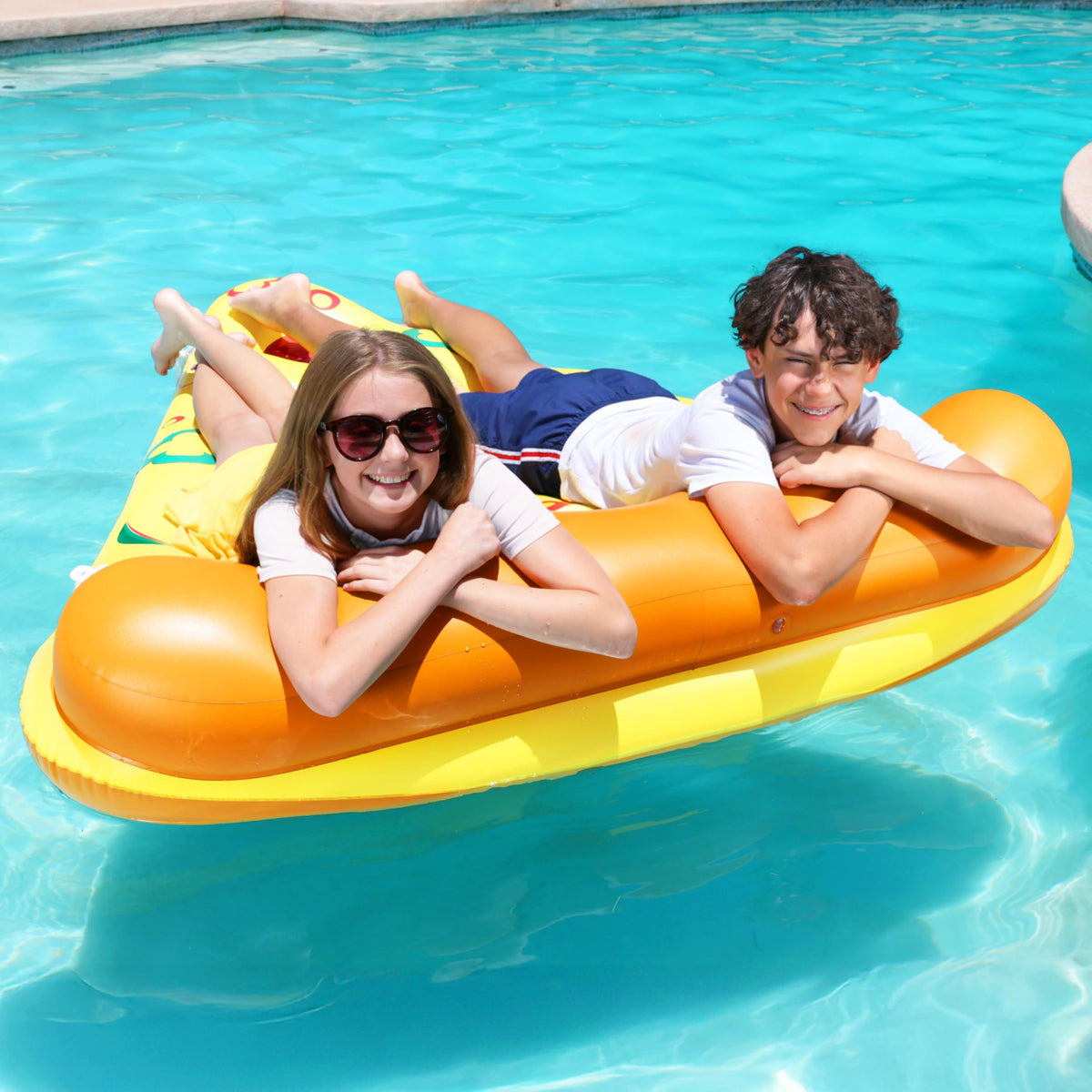 Inflatable Pizza Slice Pool Float with Cup Holders C147