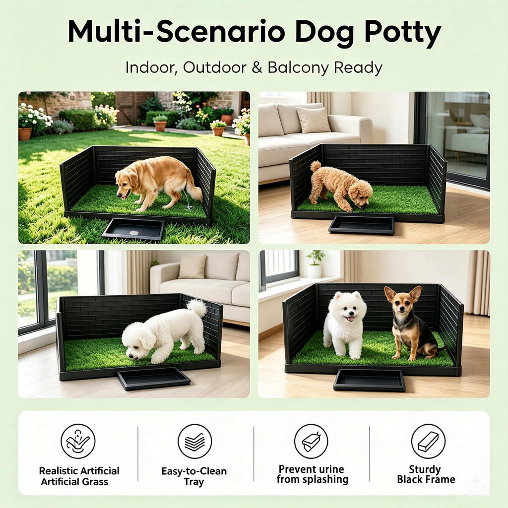 30"×20" Artificial Grass Dog Potty Tray C399779