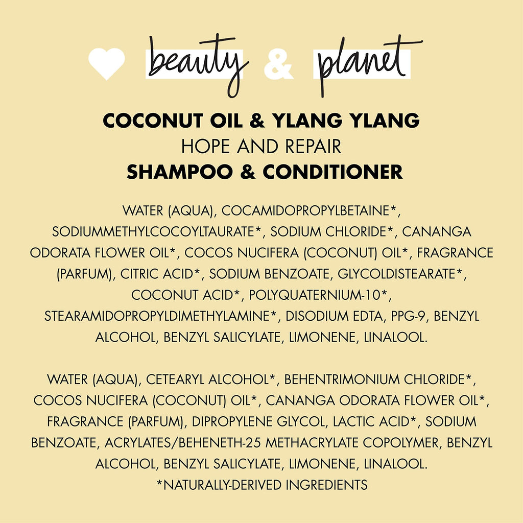 Coconut Oil & Ylang Shampoo and Conditioner 2 Count 13.5 oz R159