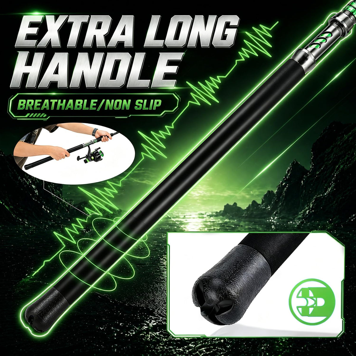 7ft MH 2-Piece Spinning Rod and 4000 Reel E303
