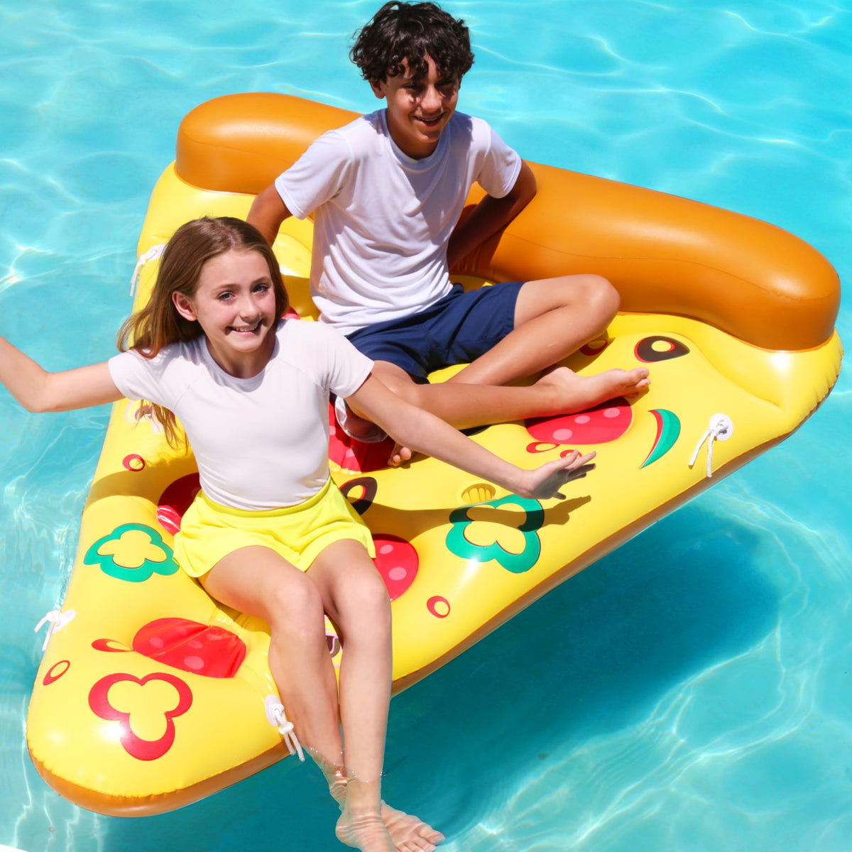 Inflatable Pizza Slice Pool Float with Cup Holders C147