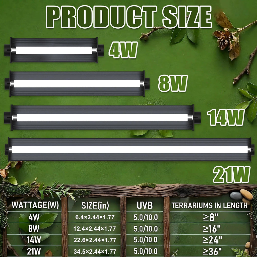 22.6" 14W 5.0 UVB Reptile Light Kit A920