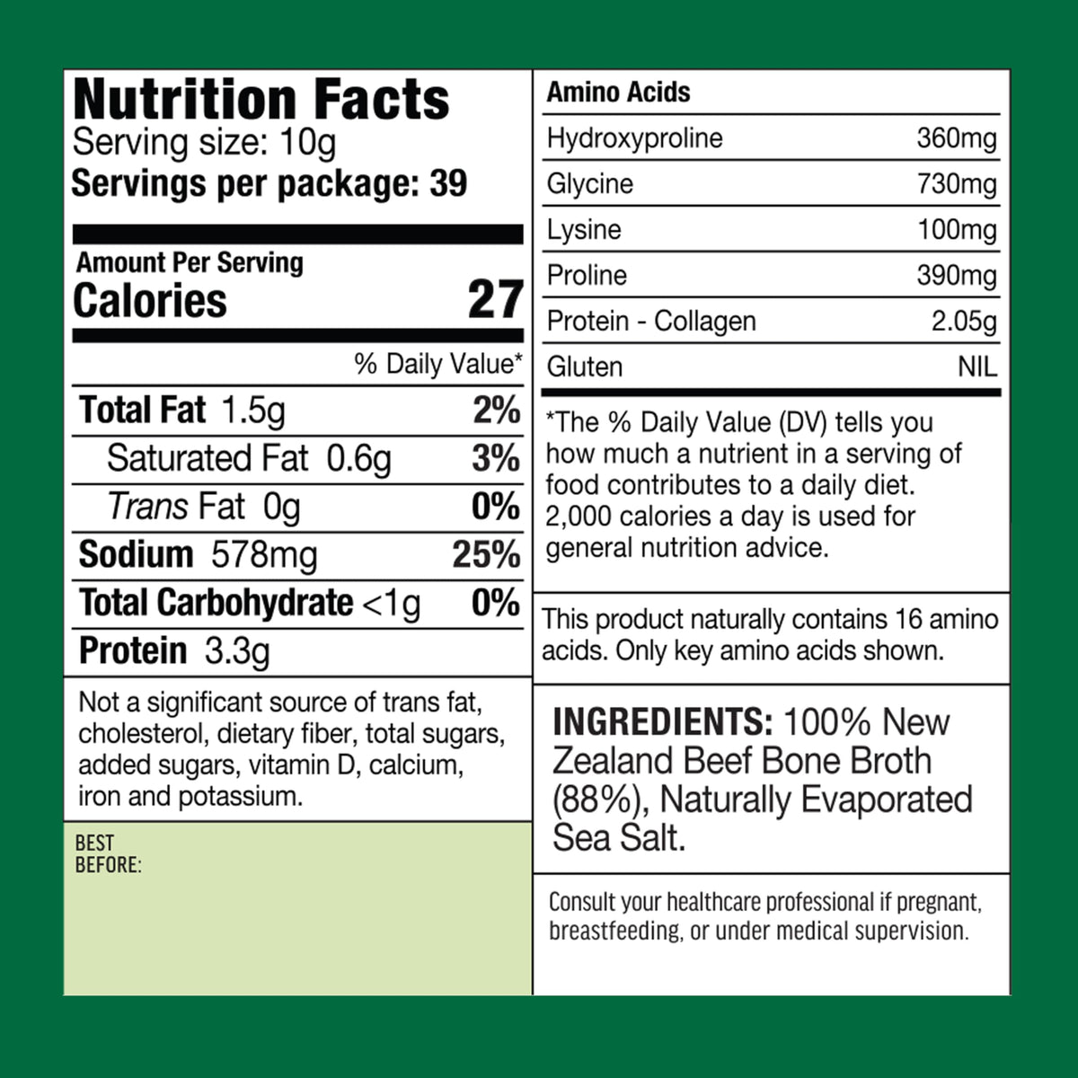Beef Bone Broth Concentrate W711