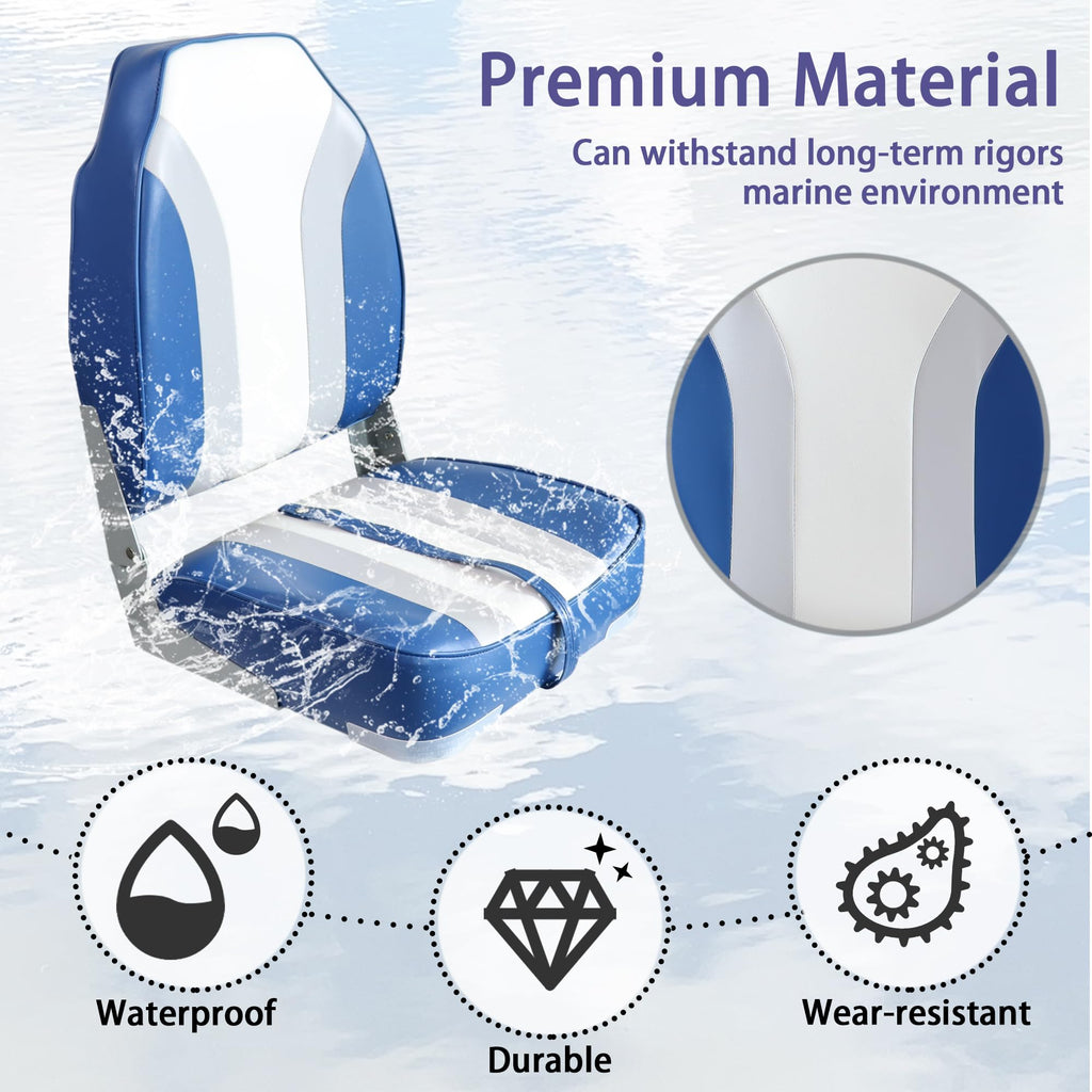 Folding Boat Seat 2 Pack White/Black U83998