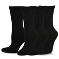 Viscose Bamboo Diabetic Crew Socks 3-Pairs Black E668