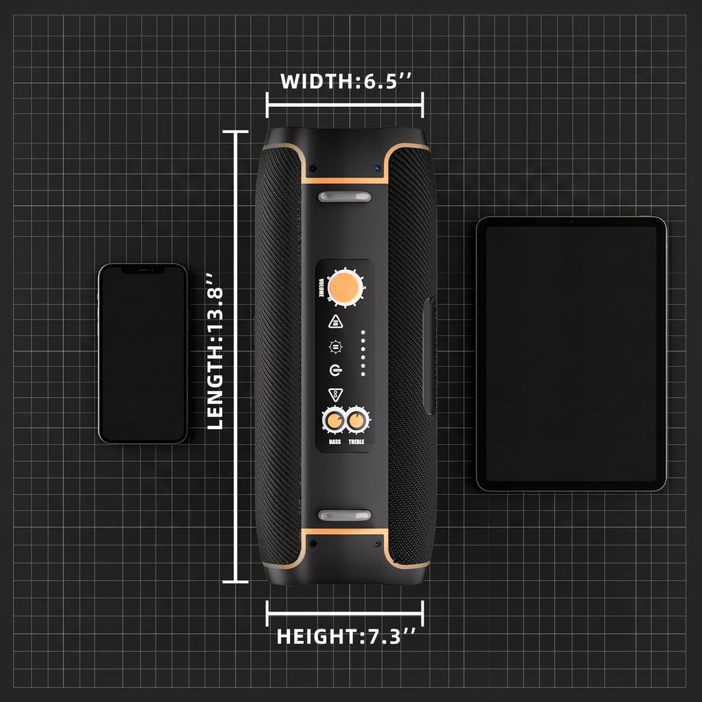 Portable Bluetooth Speaker, 120W Peak, 28-Hour Playtime S607131