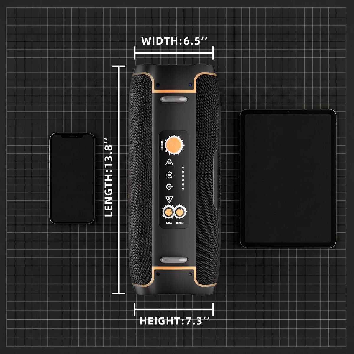 Portable Bluetooth Speaker, 120W Peak, 28-Hour Playtime S607131