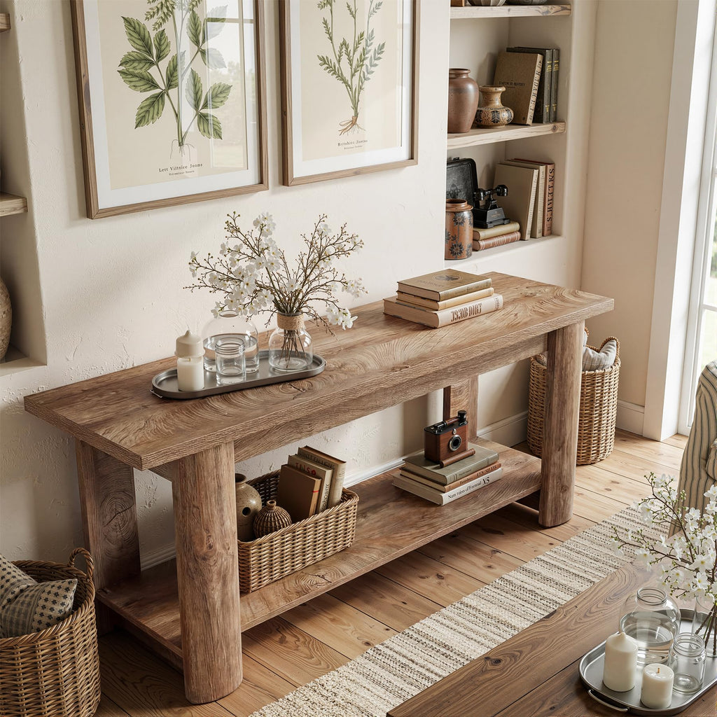 65 Inch Rustic Brown TV Stand Y5338