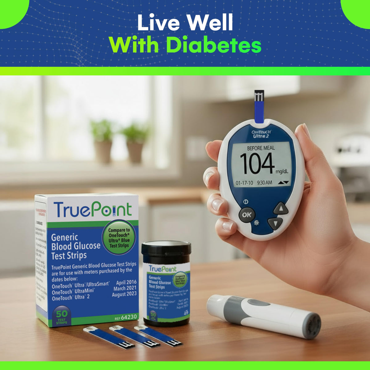 Blood Glucose Test Strips 50 Count W8043