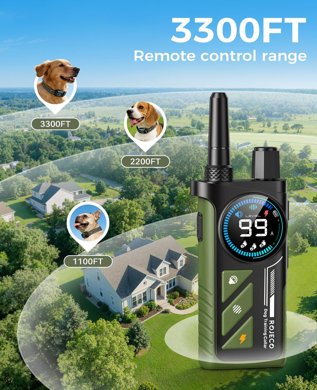 2-in-1 Dog Shock Collar & Dog Bark Collar K593