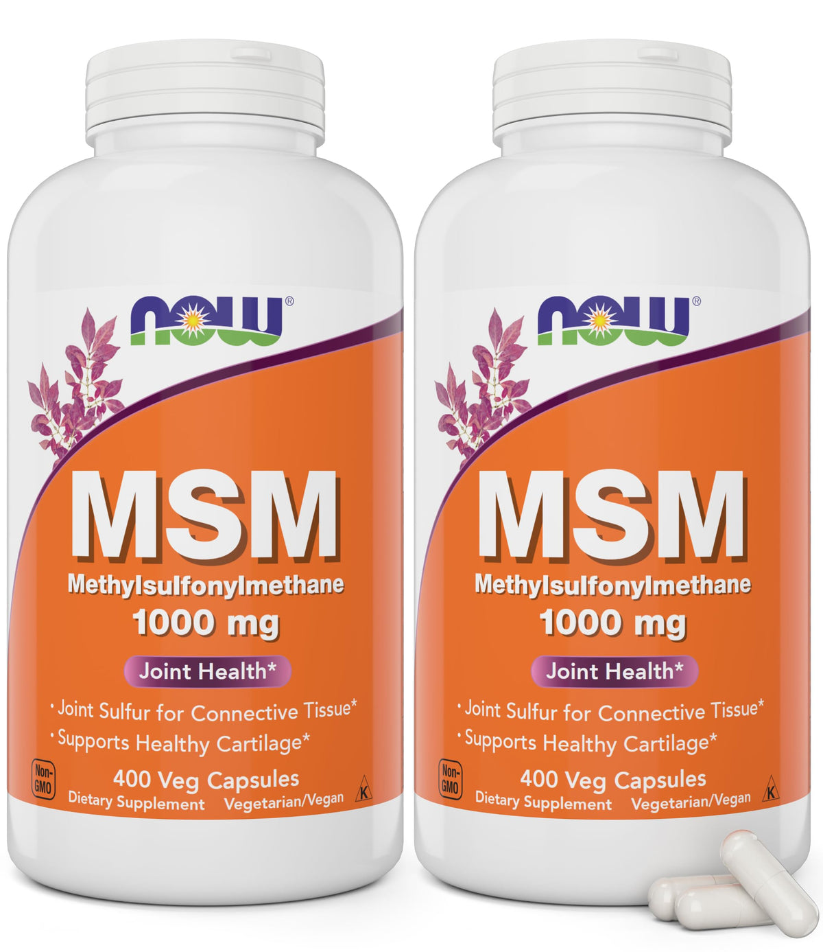MSM 1000mg 400 Veg Capsules Pack of 2 U421