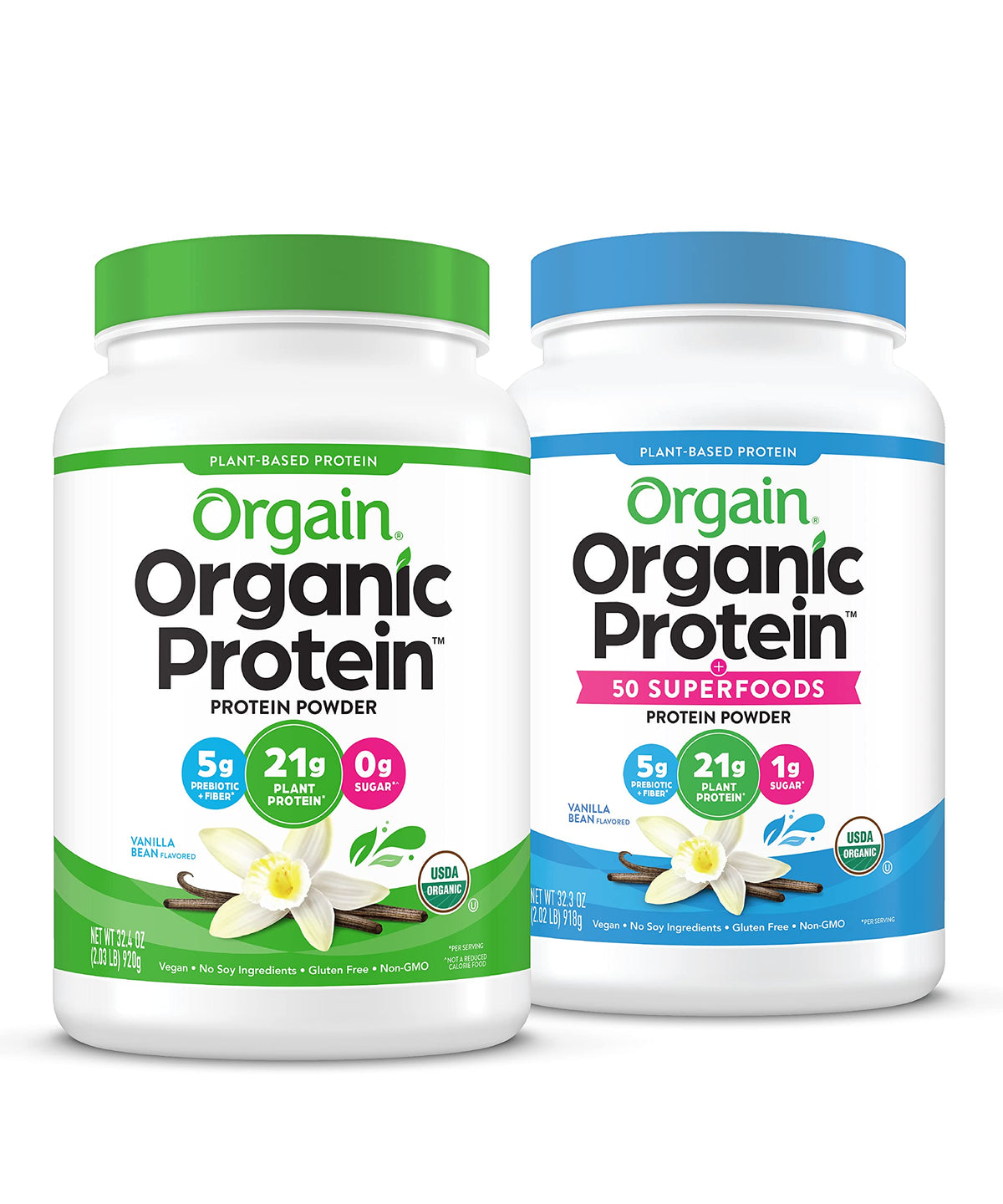 Organic Vegan Protein + Superfoods Powders Vanilla Bean T230