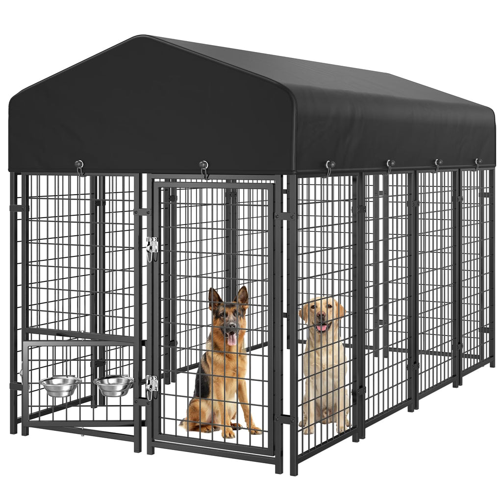 8x4x6FT Outdoor Dog Kennel with Roof N13958