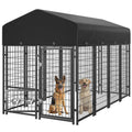 8x4x6FT Outdoor Dog Kennel with Roof N13958