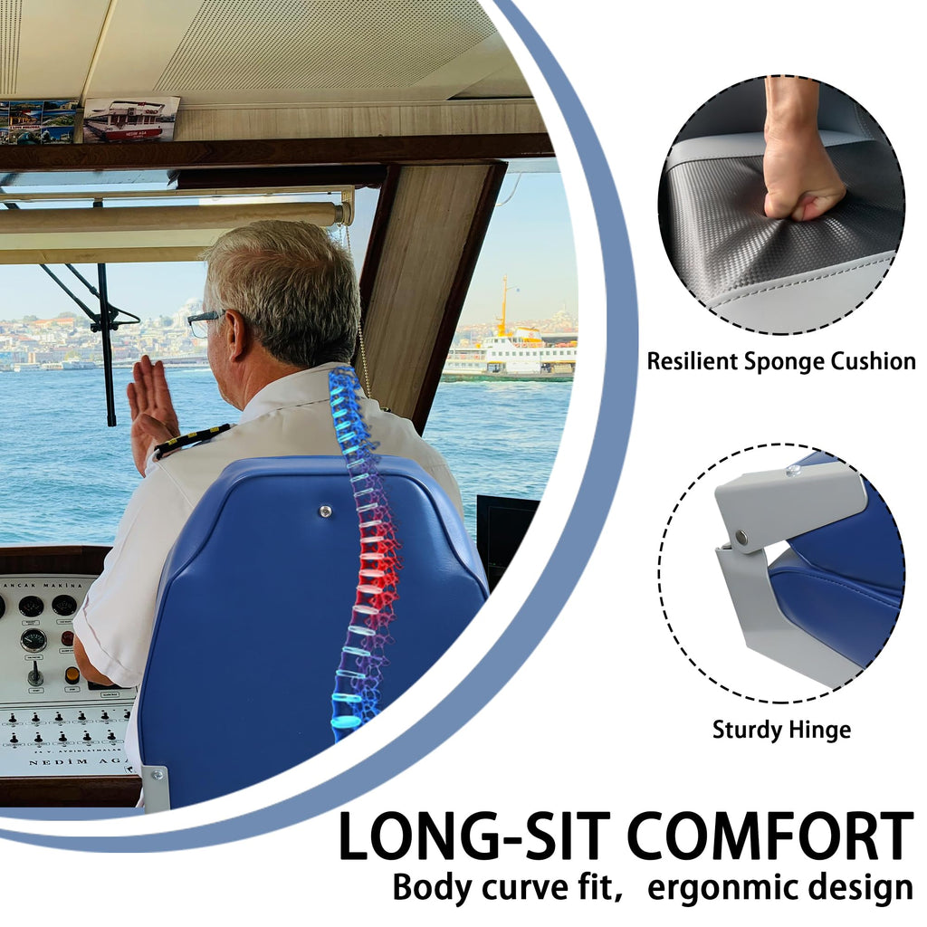 Folding Boat Seat 2 Pack White/Black U83998