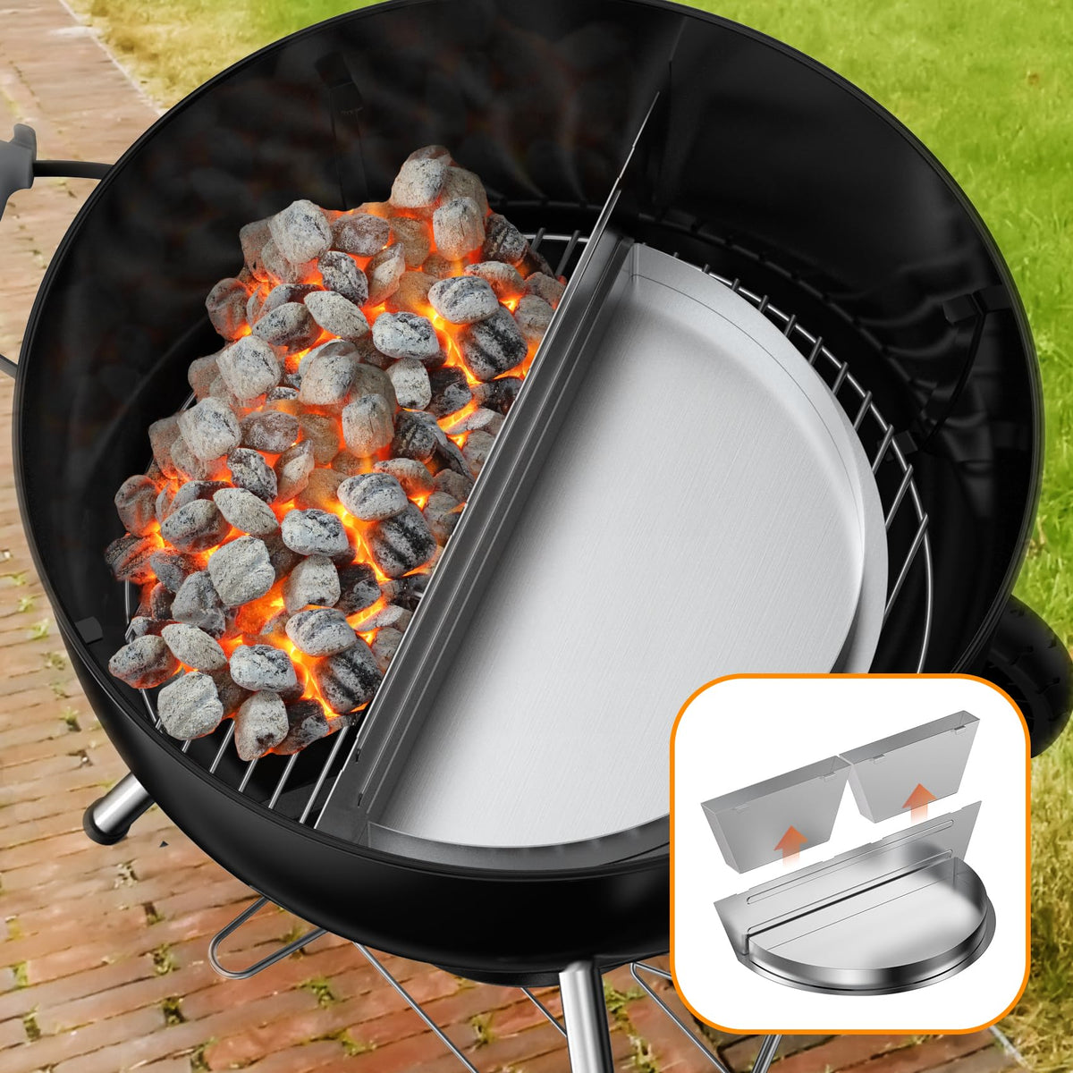 Charcoal Divider Drip Pan N13468
