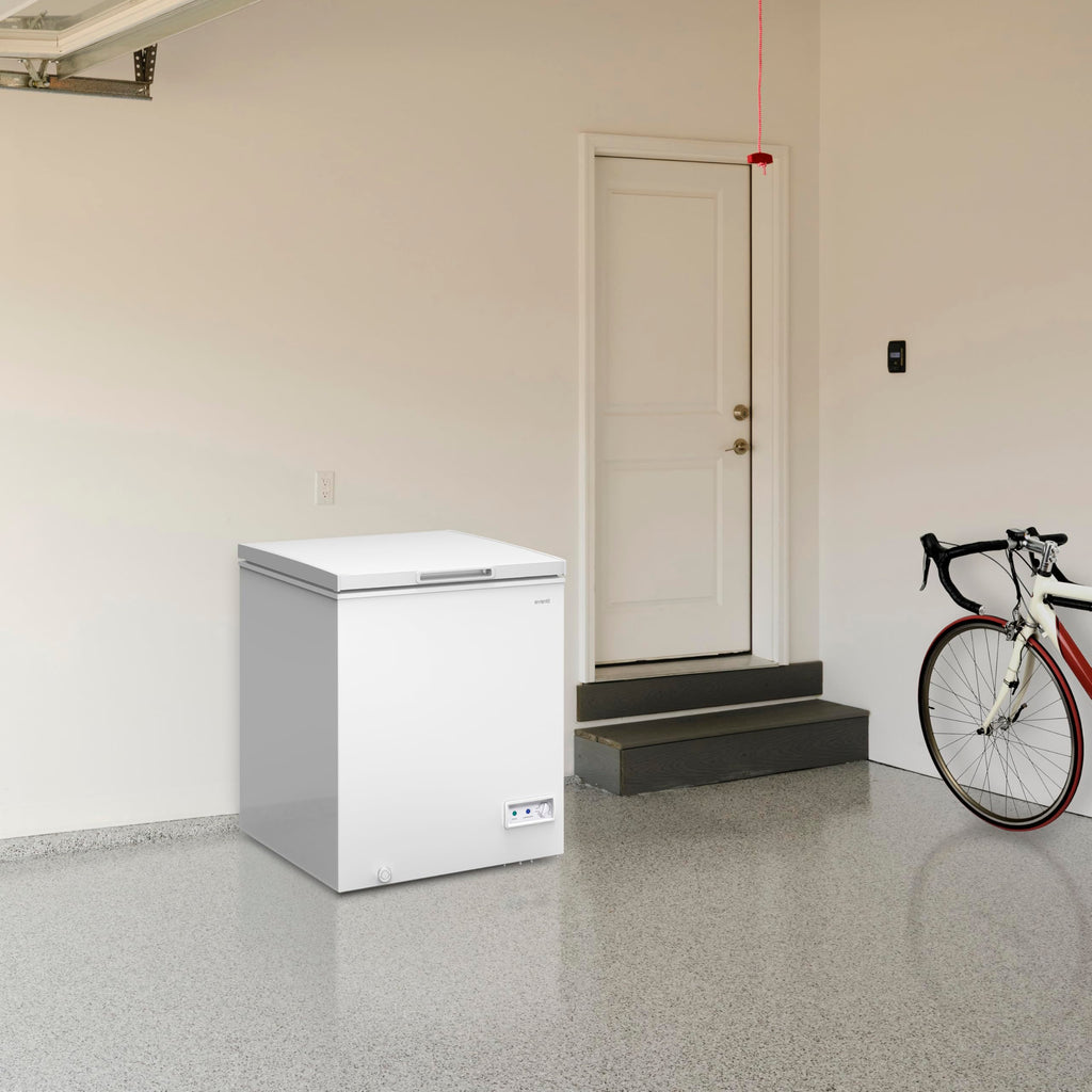 White 5.0 Cu. Ft. Chest Freezer with Storage Basket P3265