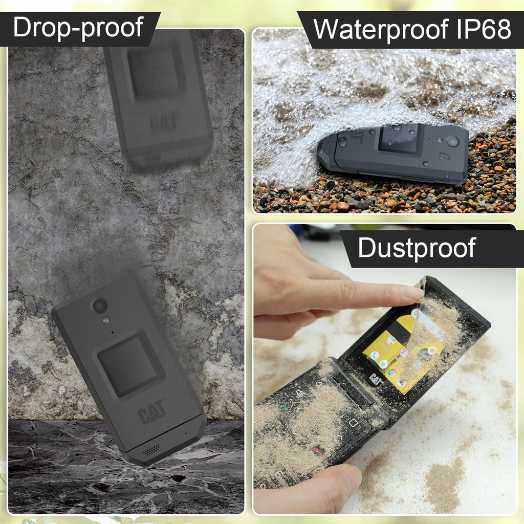 16GB 2.8" Touchscreen Rugged Android 11 IP68 Water Resistant 4G LTE Smart Flip Phone A53605