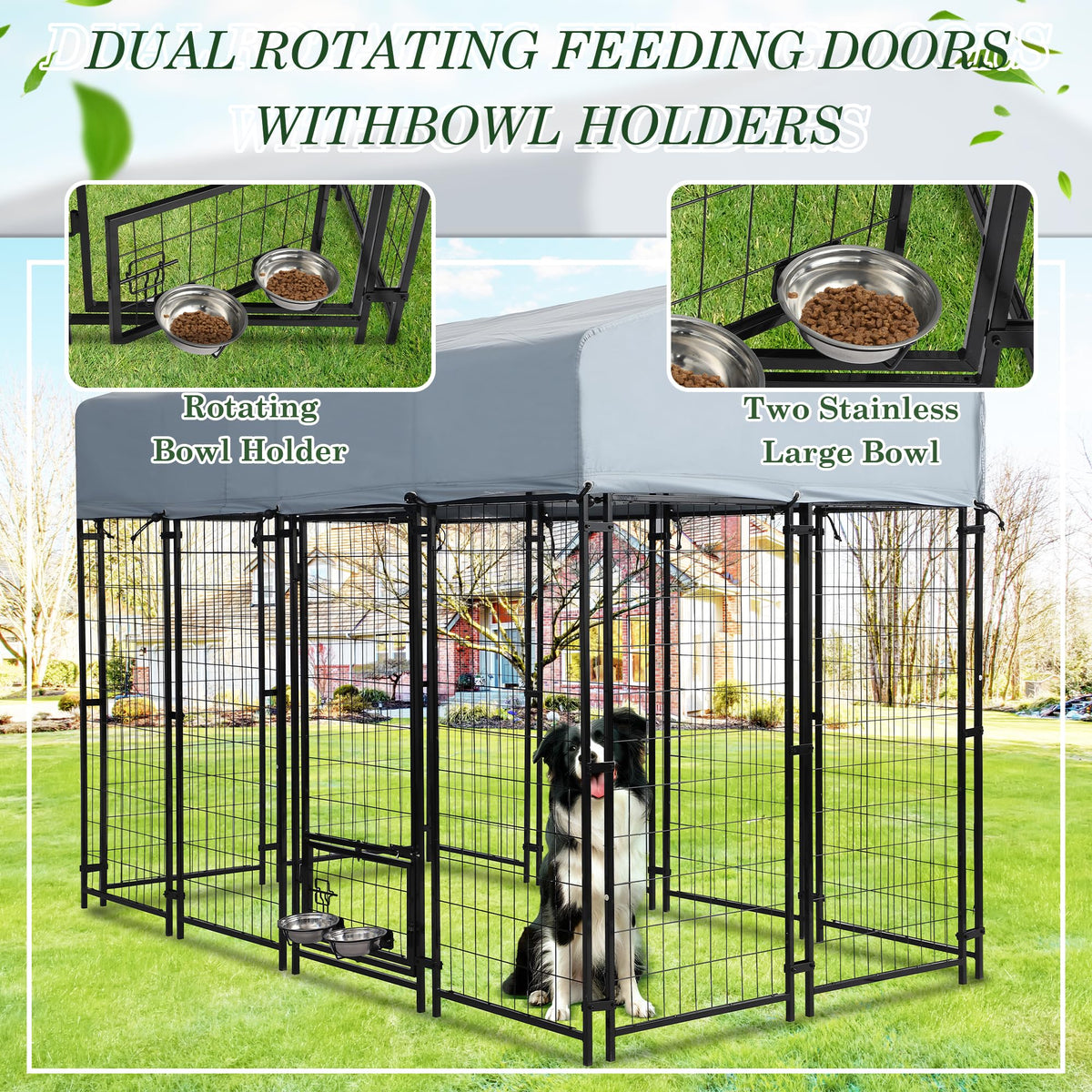8x4x5.7 FT Outdoor Dog Kennel P478314