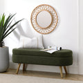 Oval Storage Bench with Rubber Wood Legs K586750