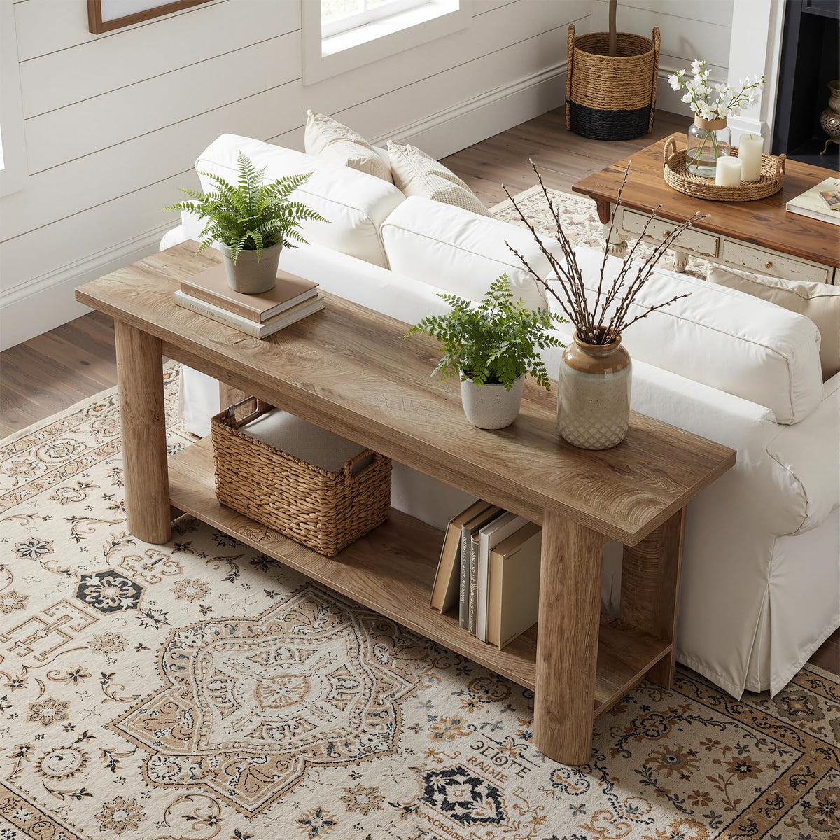 65 Inch Rustic Brown TV Stand Y5338