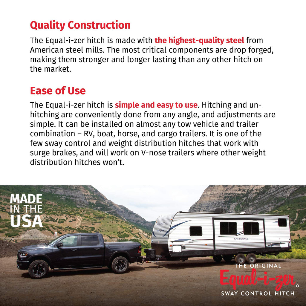 4-point Sway Control Hitch, 10,000 Lbs Trailer Weight Rating W874501