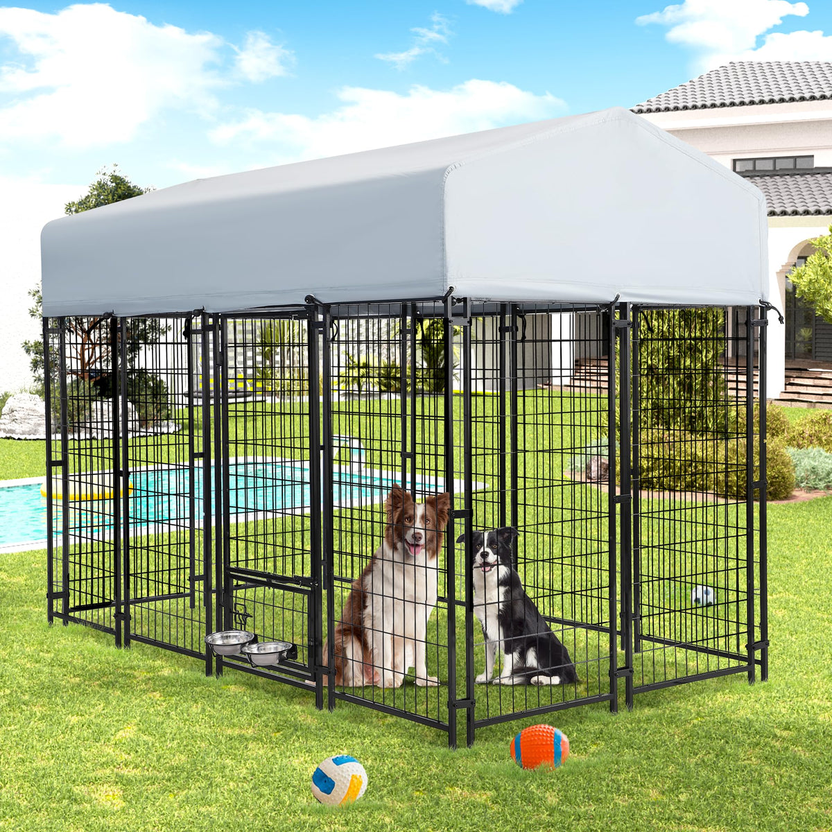 8x4x5.7 FT Outdoor Dog Kennel P478314