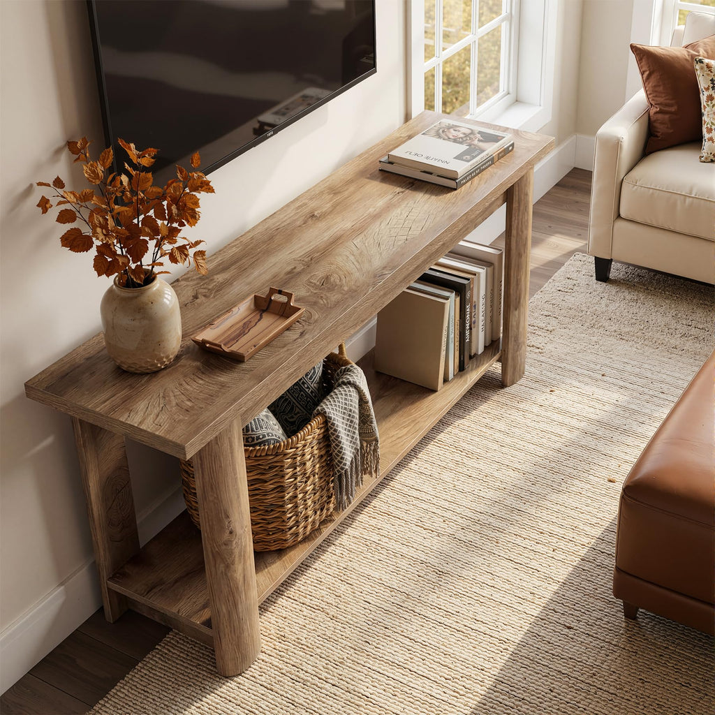 65 Inch Rustic Brown TV Stand Y5338