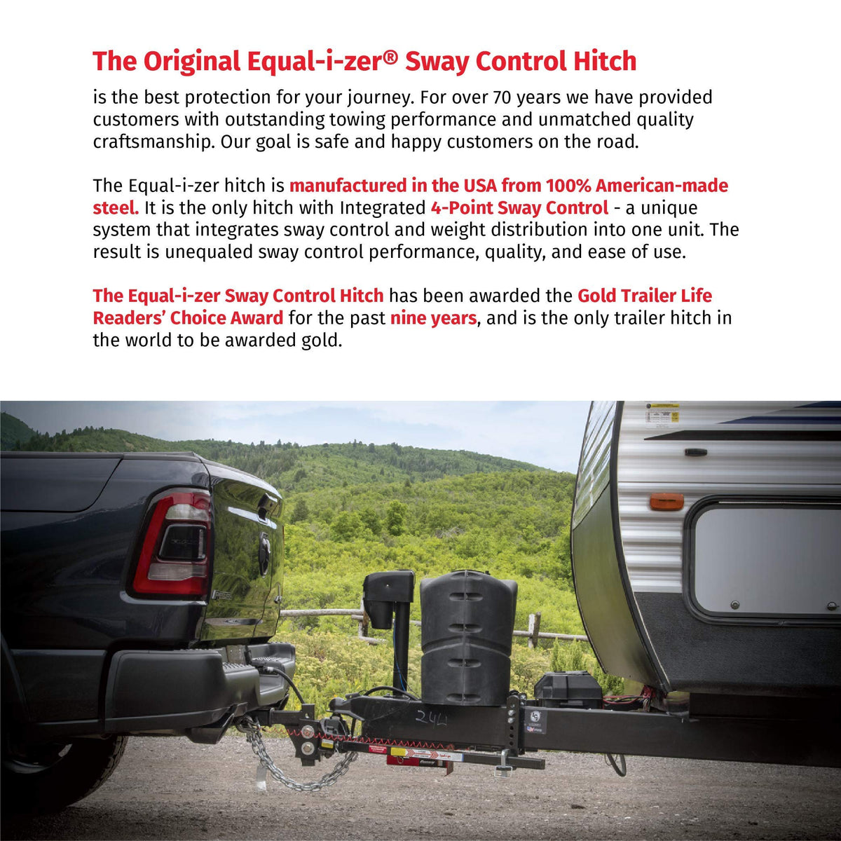 4-point Sway Control Hitch, 10,000 Lbs Trailer Weight Rating W874501