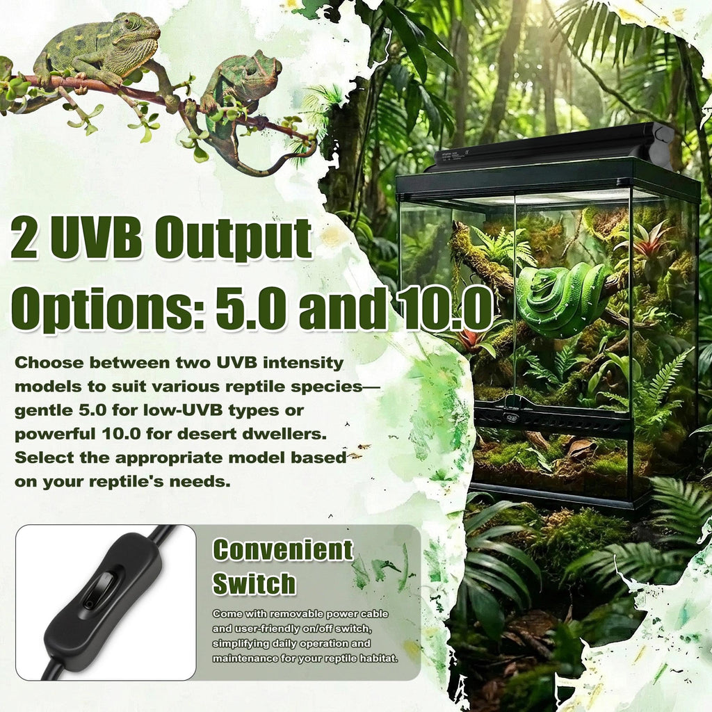22.6" 14W 5.0 UVB Reptile Light Kit A920