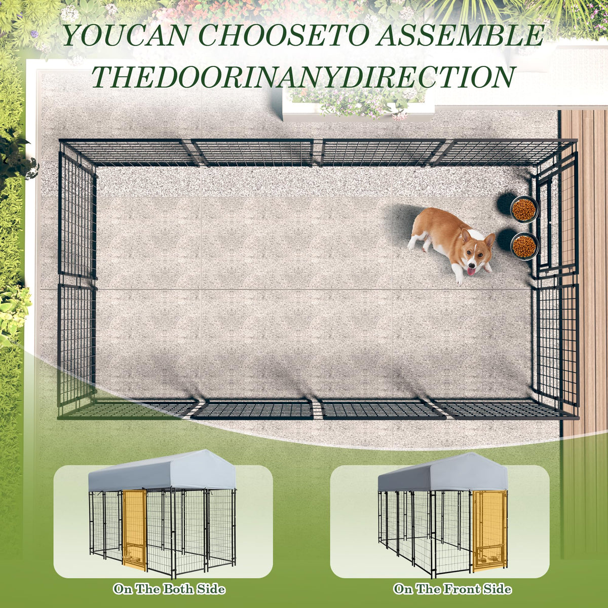 8x4x5.7 FT Outdoor Dog Kennel P478314