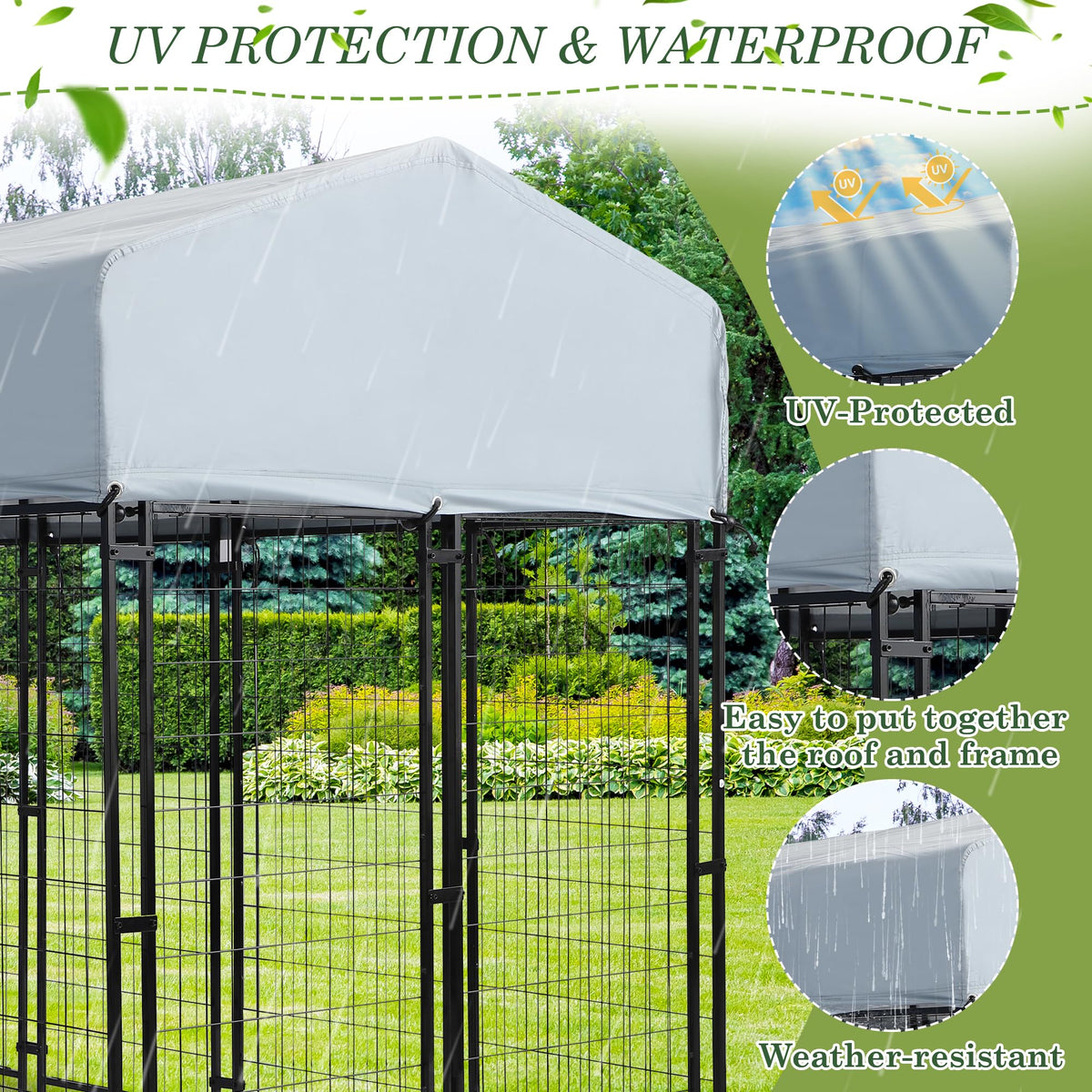 8x4x5.7 FT Outdoor Dog Kennel P478314
