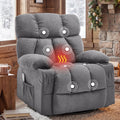 Oversized Grey Swivel Massage Recliner Chair J464605